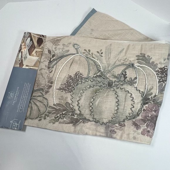 Rachel Ashwell Fall Pumpkin Table Runner Autumn Theme‎ The Farmhouse 14" x 72" - Picture 2 of 13